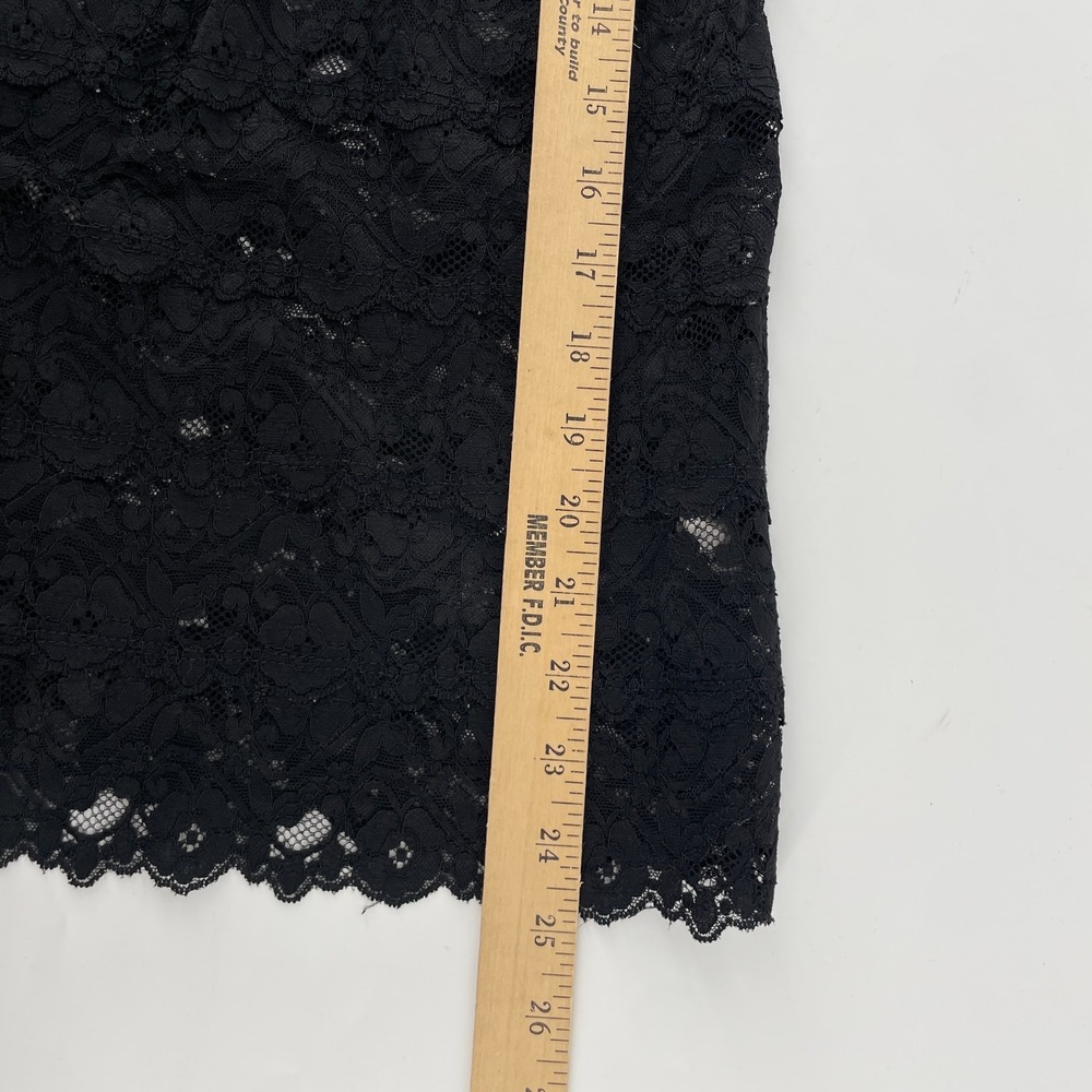 Vintage Babydoll Tank Top M Black Lace Whimsigoth Y2K Fairy Grunge Fitted Sheer - Picture 5 of 11